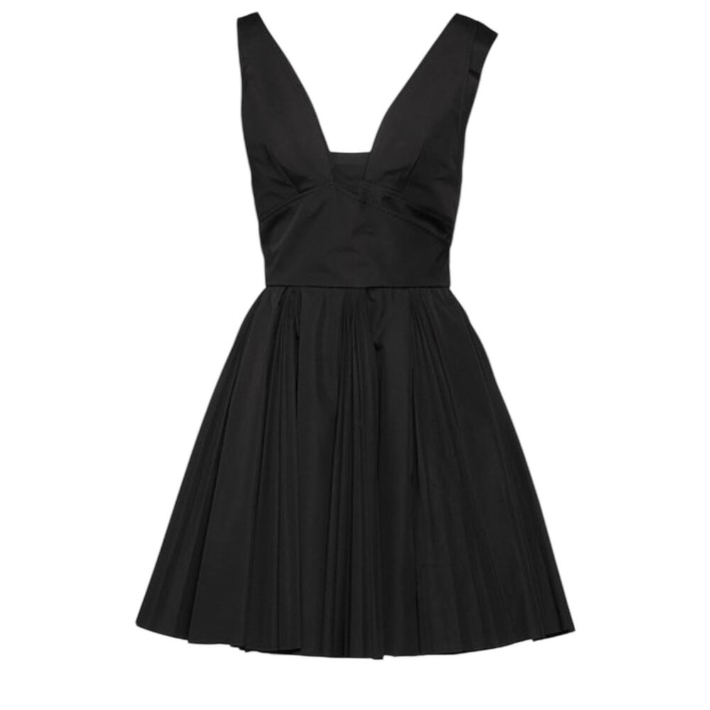 GIOVANNI BEDIN Flare Mini Dress IT42 US6 Medium Pleated Made in Italy NWT $1451